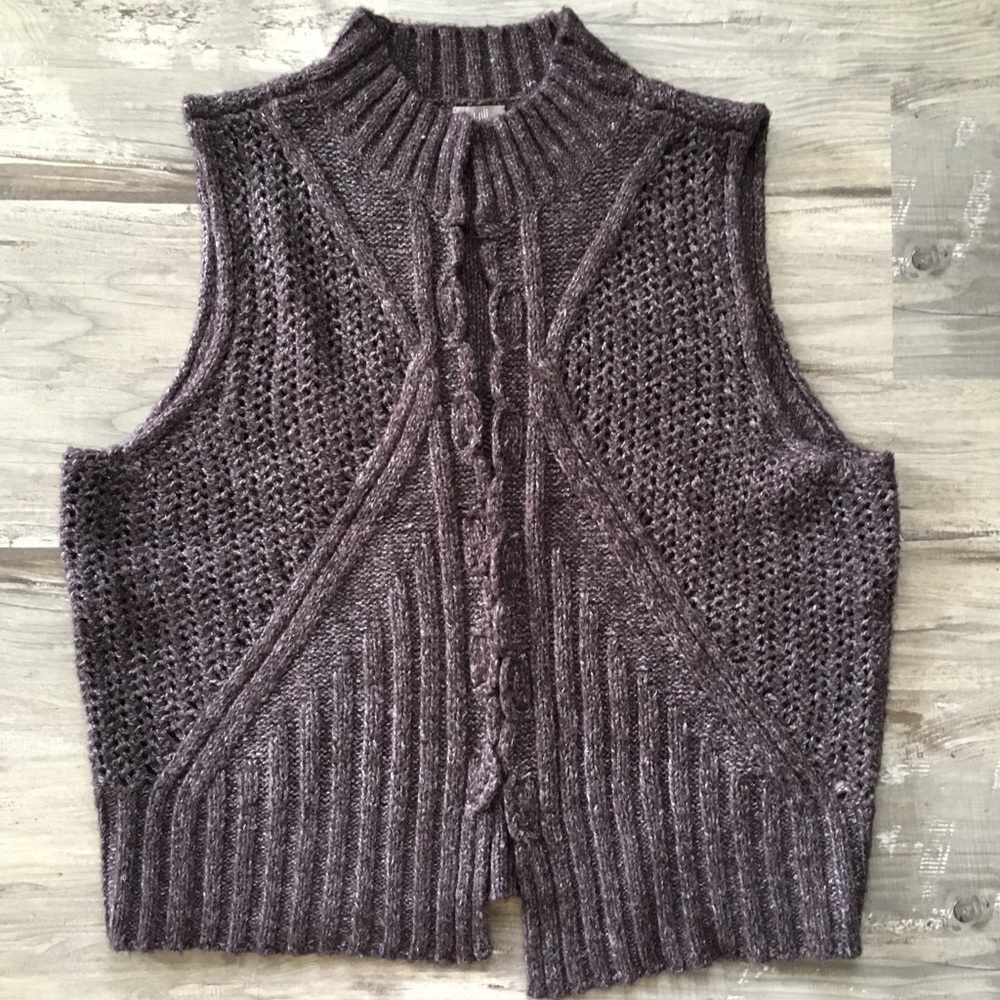 J Jill XL Open Front Sweater Vest Sleeveless